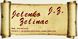 Jelenko Zelinac vizit kartica